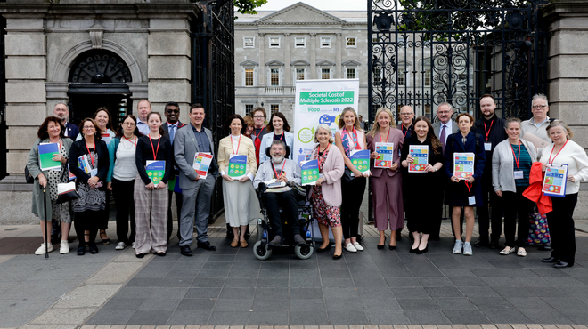 photo of attendees at the societial cost of ms report