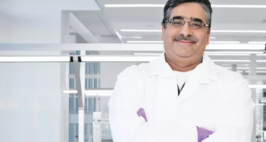 Indian scientist in a lab