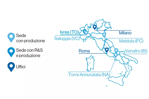 Mappa sedi Novartis in Italia