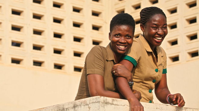 smiling nurses ghana image