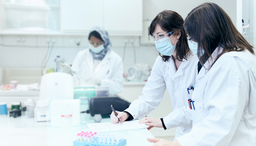 Profesional trabajando en laboratorio 