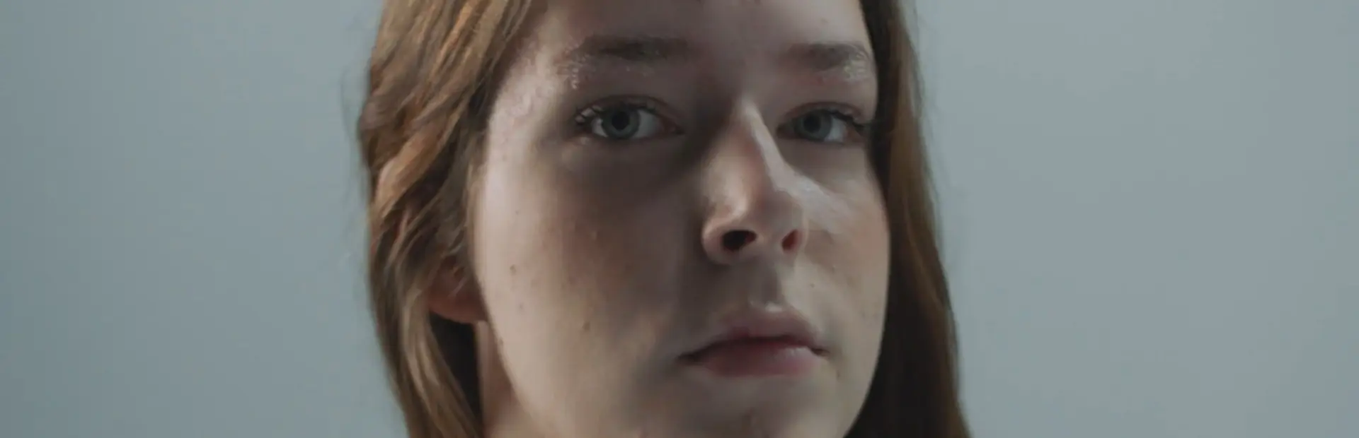 close-up van het gezicht van een jonge vrouw