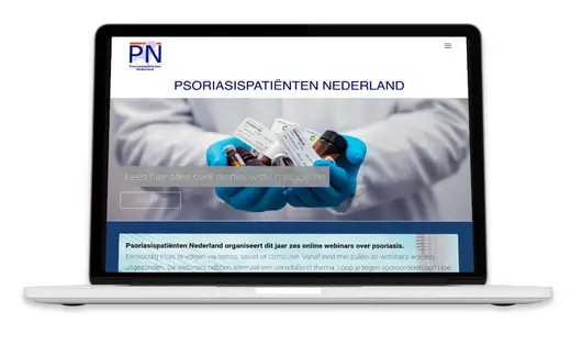 Screenshot website https://psoriasispatientennederland.nl/