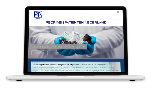 Screenshot website https://psoriasispatientennederland.nl/