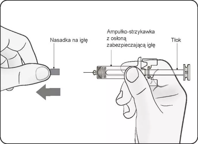Ampułko-strzykawka „z” osłoną zabezpieczającą igłę