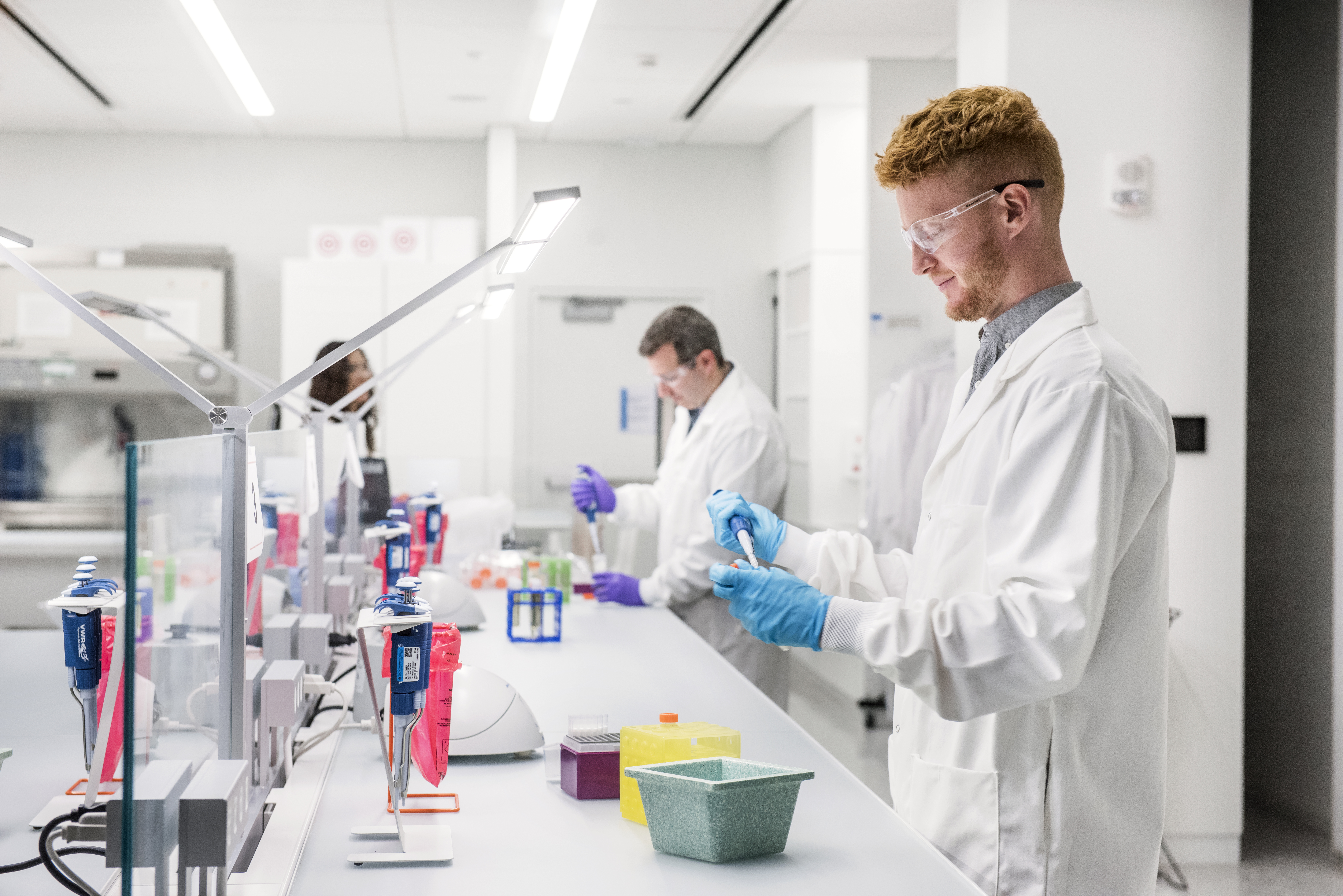 Investigação e desenvolvimento - Cientistas homens a trabalhar no laboratório