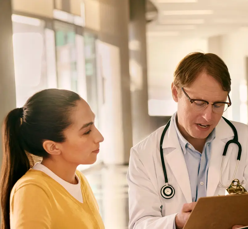 Banner HS, doctor and patient