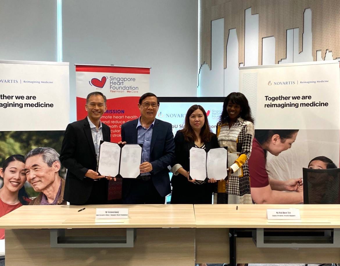 Novartis Singapore signs MoU with Singapore Heart Foundation