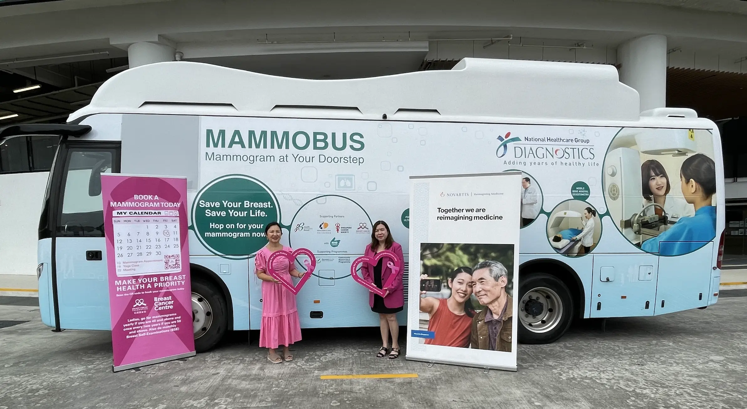 Novartis Singapore (Novartis) is partnering Breast Cancer Foundation (BCF) to support its community outreach and Community Mammobus Programme