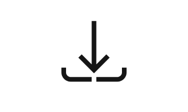 Black icon of a downward arrow