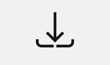 Black icon of a downward arrow