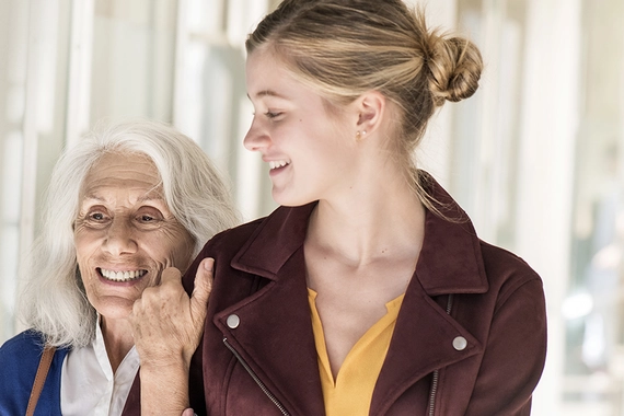 Older patient and younger caregiver