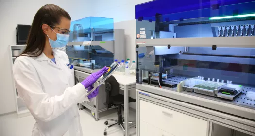 Novartis in Slovenia. Scientist in laboratory