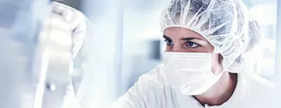 Scientist working in lab