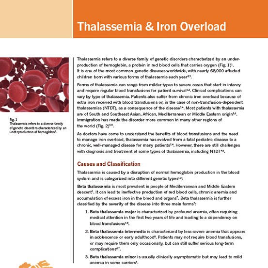 Thalassemia Backgrounder