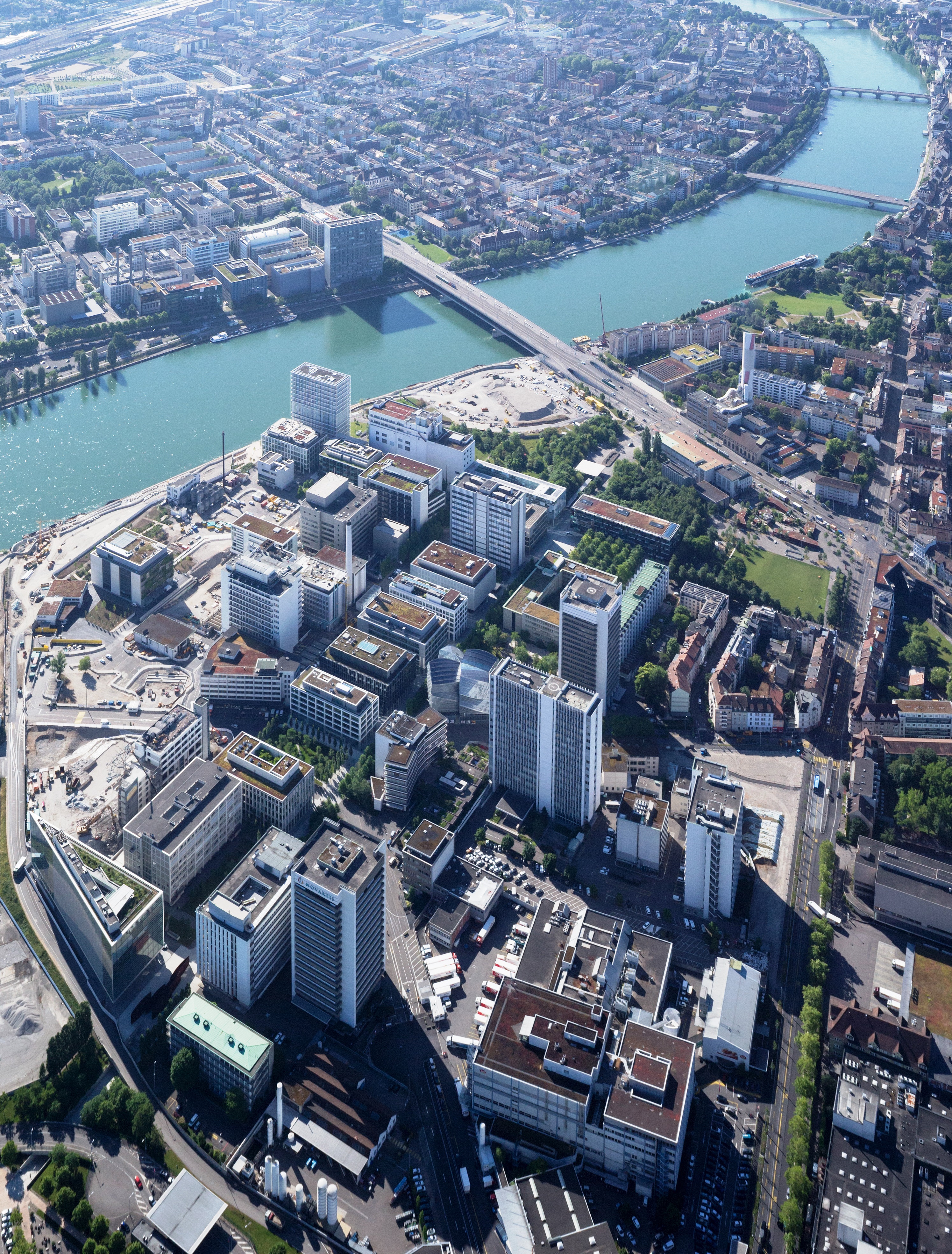 Aerial View of the Basel Campus, Novartis HQ