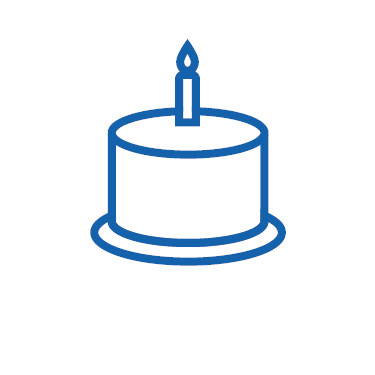 Icon of birthday cake