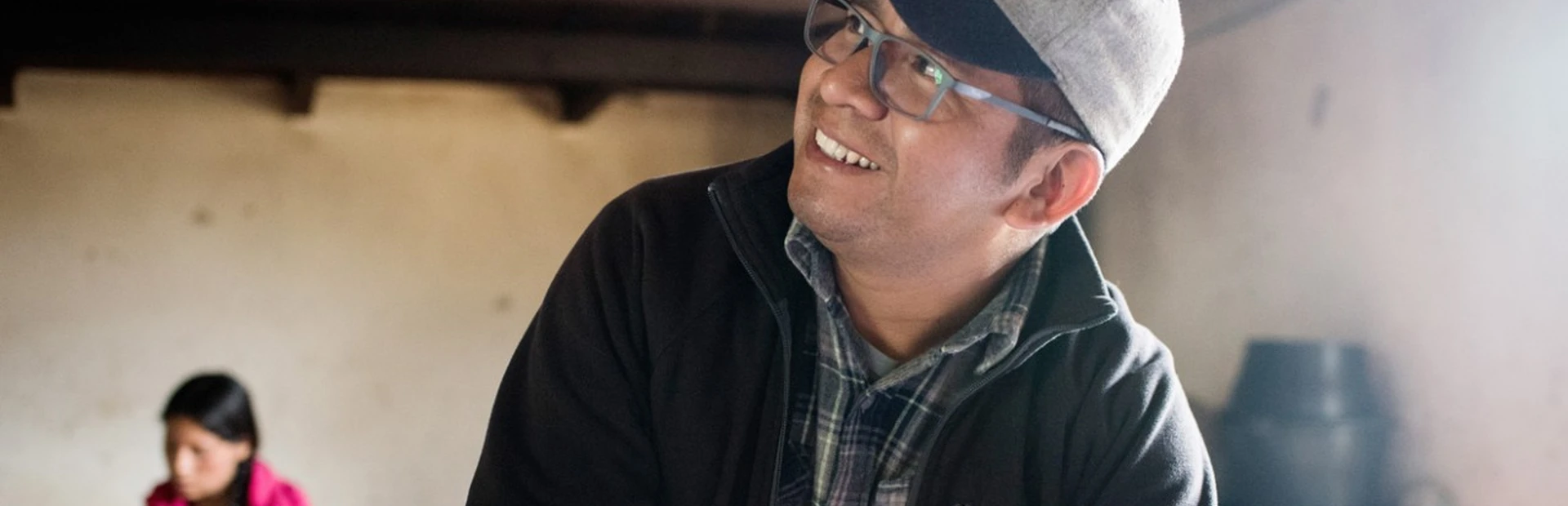 Project manager Eduardo Canuz helps families in San Lorenzo, Guatemala