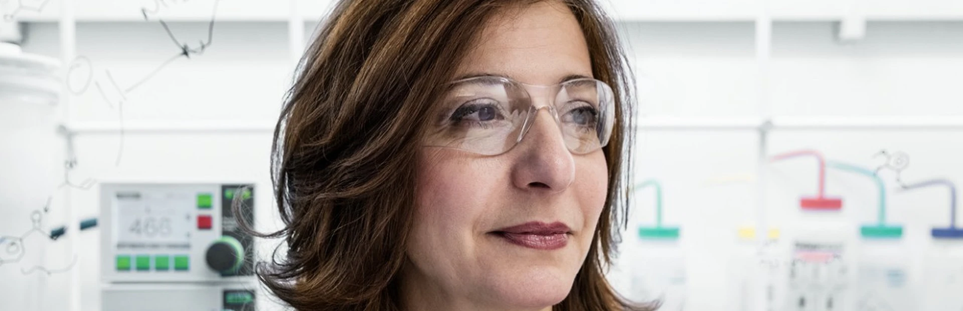 A female scientist in a laboratory setting