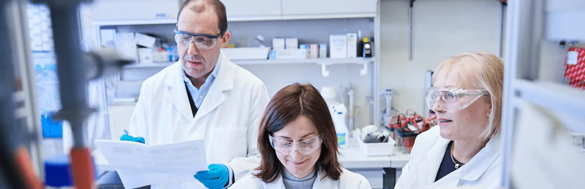 Researchers in the lab