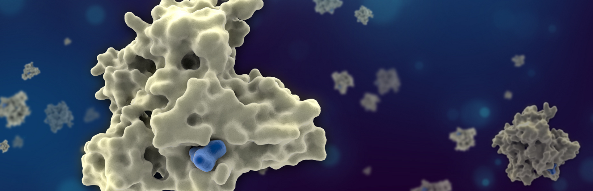 Molecular rendering of cancer drug.