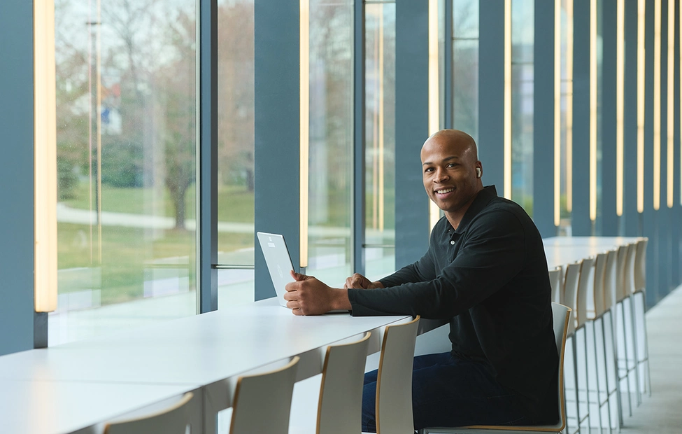 Business man with laptop