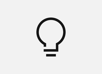Icon representing a lightbulb