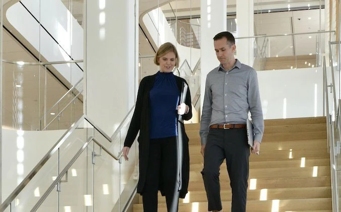 NIBR scientists Catherine Sabatos-Peyton and Mikael Rinne