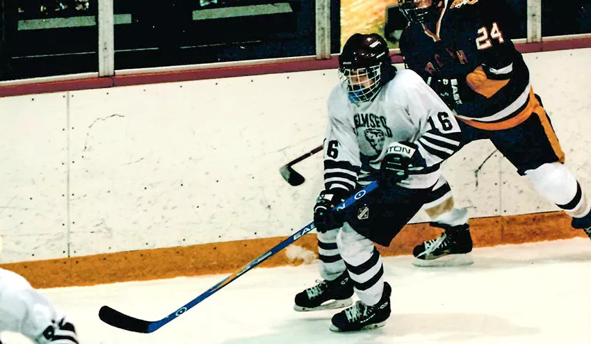 Growing up, Tyler Patron played ice hockey