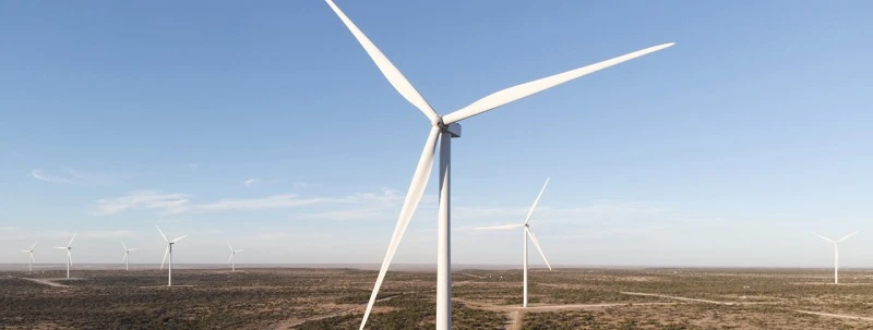 Windfarm to neutralize carbon footprint in USA and Canada.