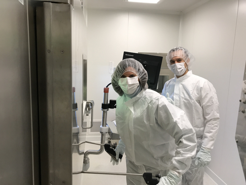 Schaffert visiting AAA’s manufacturing site in Millburn, New Jersey, in the US