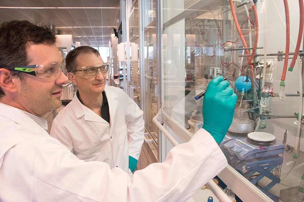 Chemists Joseph Schoepfer and Xavier Pellé