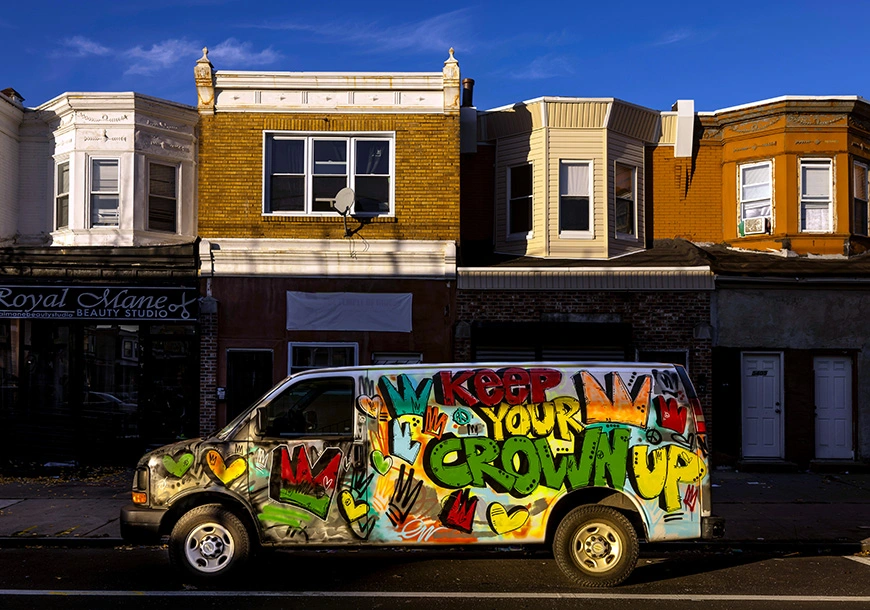 An urban neighborhood in Philadelphia.