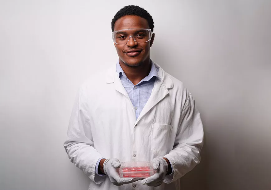 Sadiq Walker-Baker, a student at the Morehouse School of Medicine in Atlanta