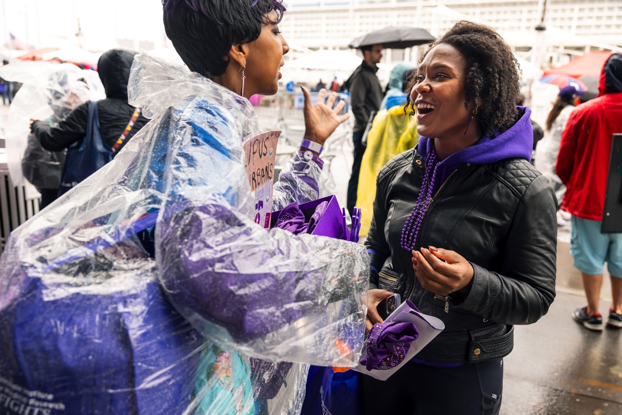 Shanelle (right) at an event to raise awareness about lupus.