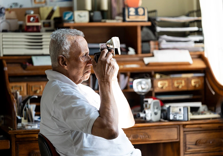 Van also enjoys taking photographs and listening to his collection of old records.