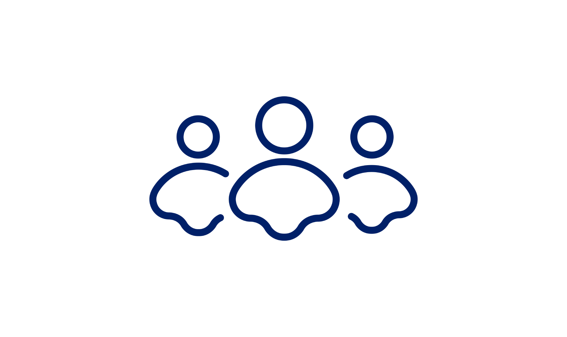 Blue outline group icon