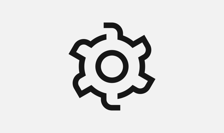 Icon representing a gear