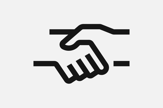 Icon representing a handshake