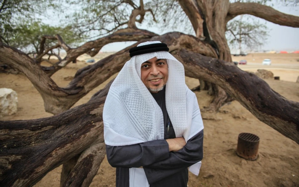 Sickle cell disease patient, Zakereya, poses in Bahrain to share his story