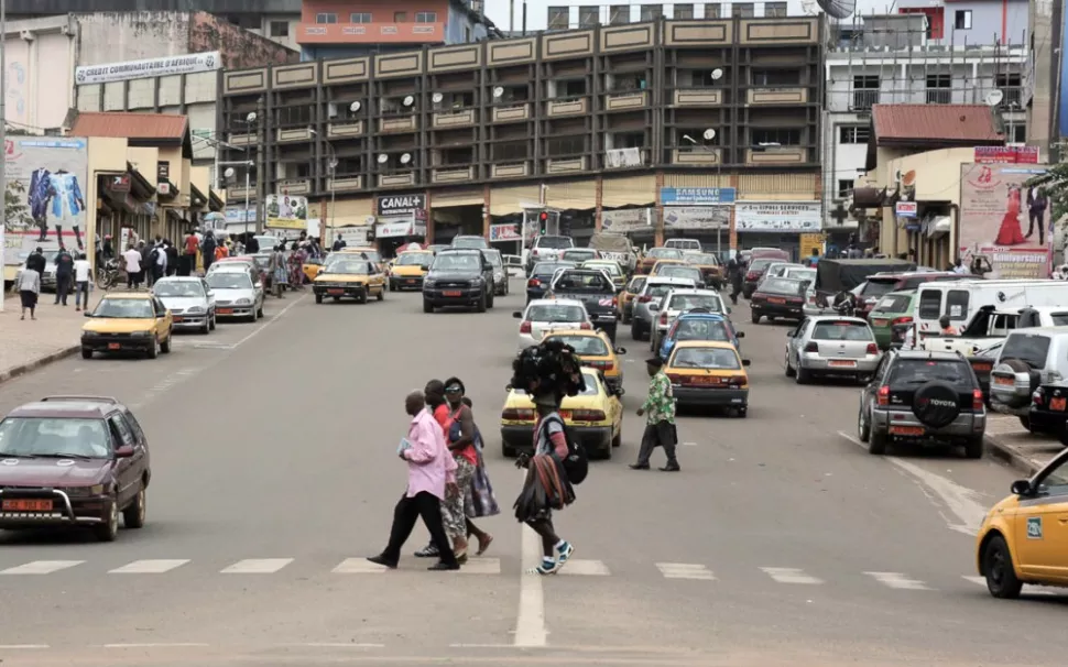 A busy street in the middle of Yaoundé, Cameroon’s capital city.