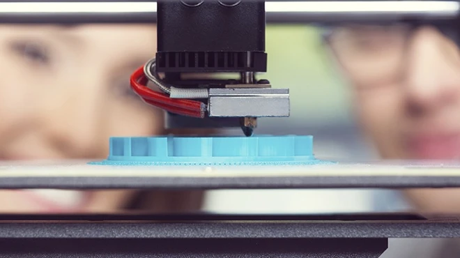 3-D printer in action