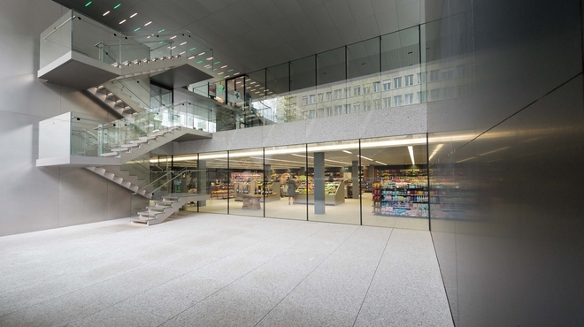 Grocery Shop with Staircase