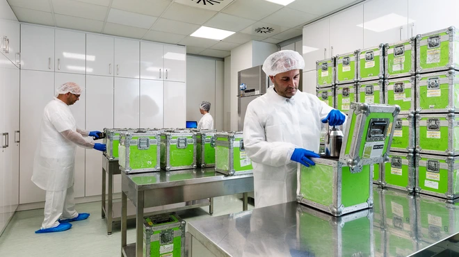 AAA scientists in a lab in Italy