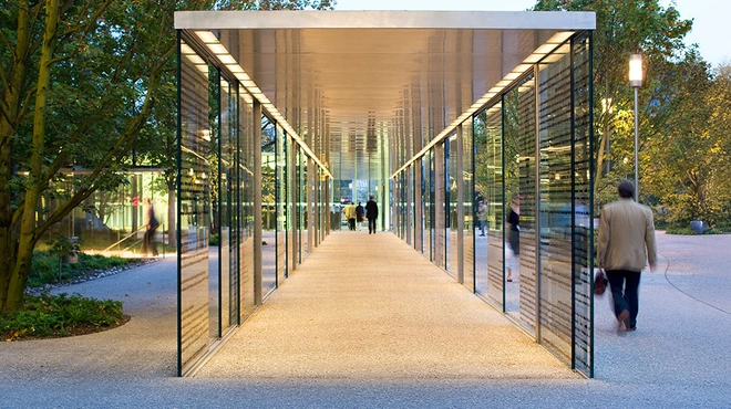 Main gate of the Basel campus