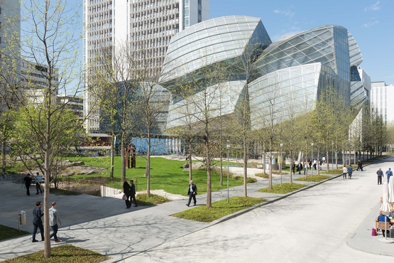 Gehry building from a distance