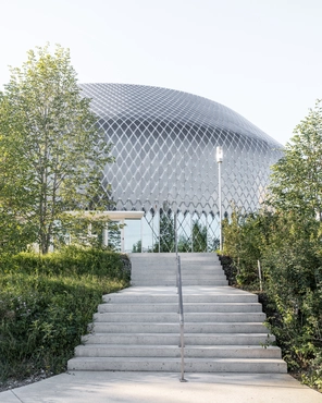 Main entrance, Novartis Pavillon