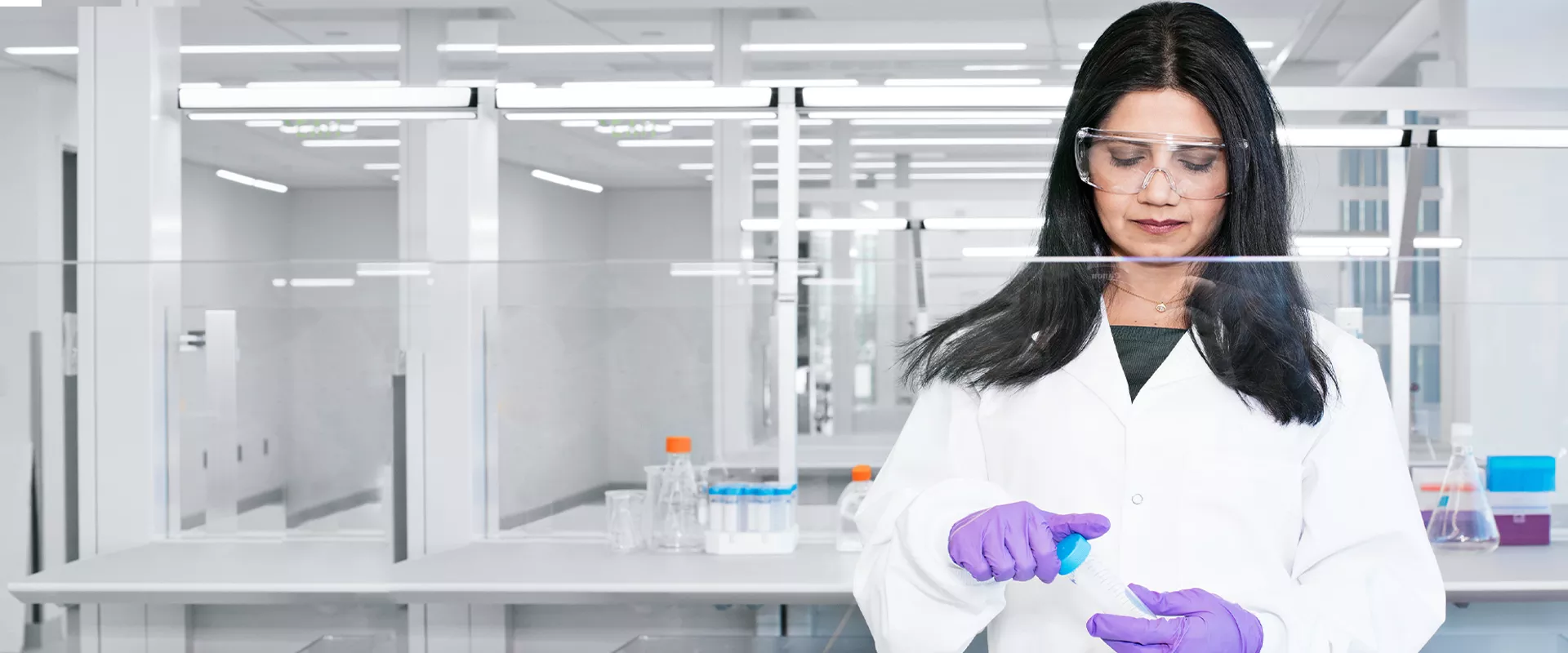 A female scientist in a Novartis laboratory 