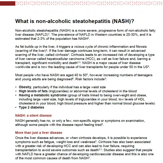 What is non-alcoholic steatohepatitis (NASH)?