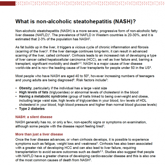 What is non-alcoholic steatohepatitis (NASH)?